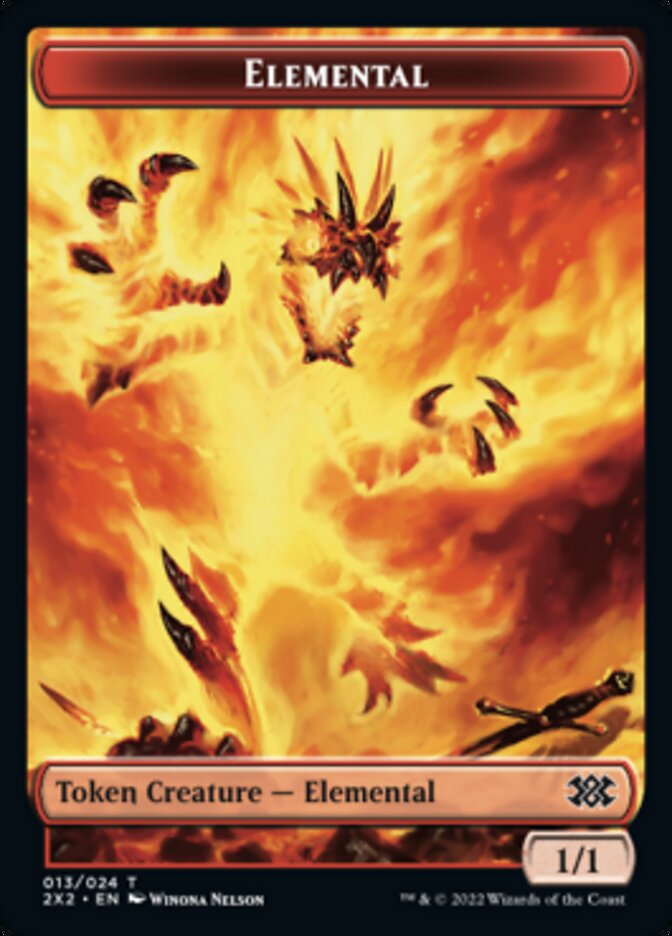 Elemental // Angel Double-Sided Token [Double Masters 2022 Tokens] | GrognardGamesBatavia