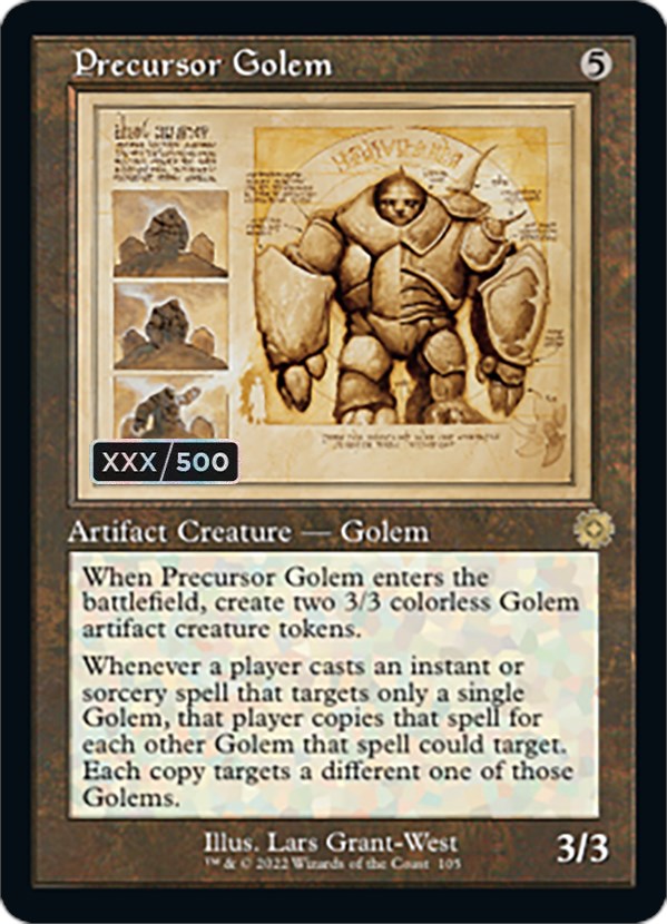 Precursor Golem (Retro Schematic) (Serial Numbered) [The Brothers' War Retro Artifacts] | GrognardGamesBatavia