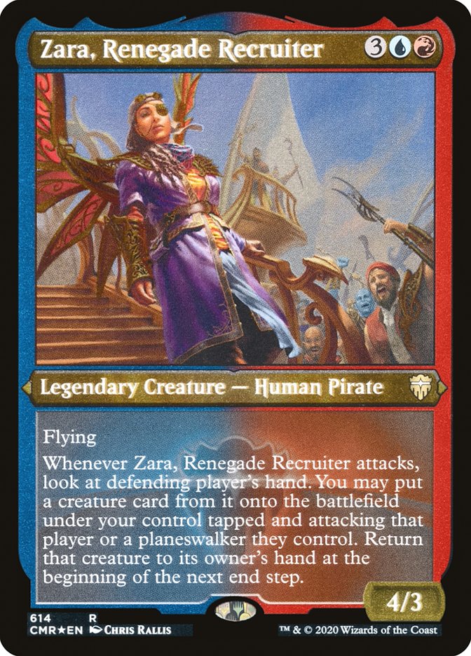 Zara, Renegade Recruiter (Etched) [Commander Legends] | GrognardGamesBatavia