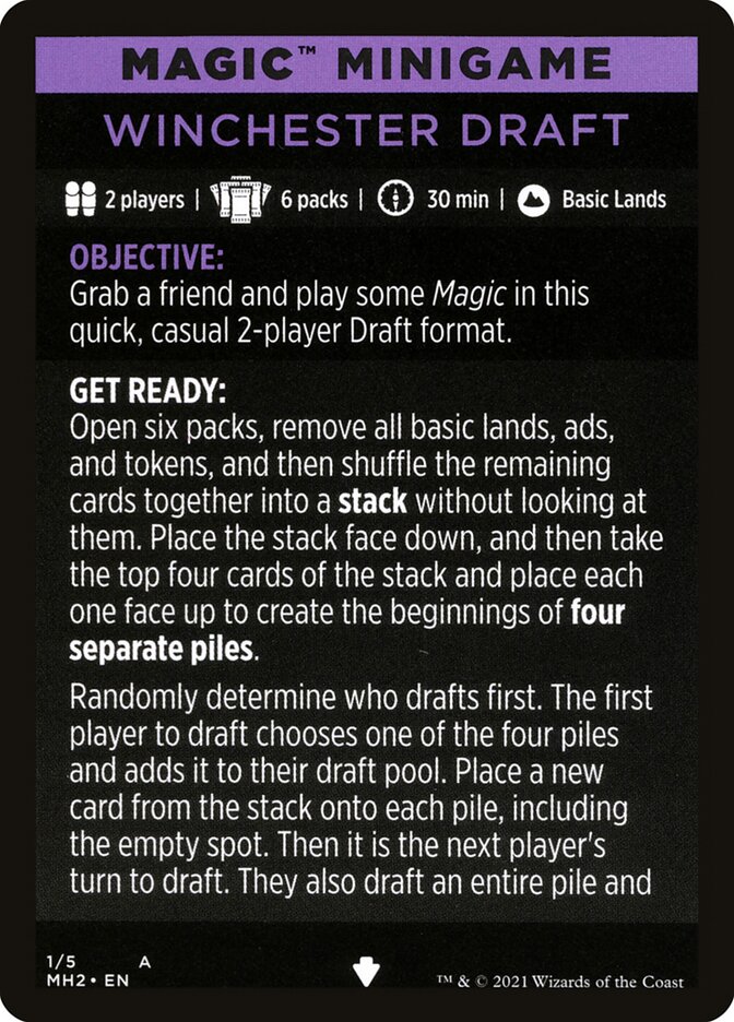 Winchester Draft (Magic Minigame) [Modern Horizons 2 Minigame] | GrognardGamesBatavia