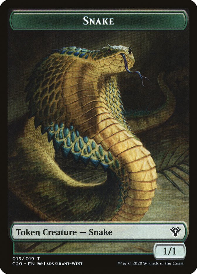 Beast (010) // Snake Double-Sided Token [Commander 2020 Tokens] | GrognardGamesBatavia