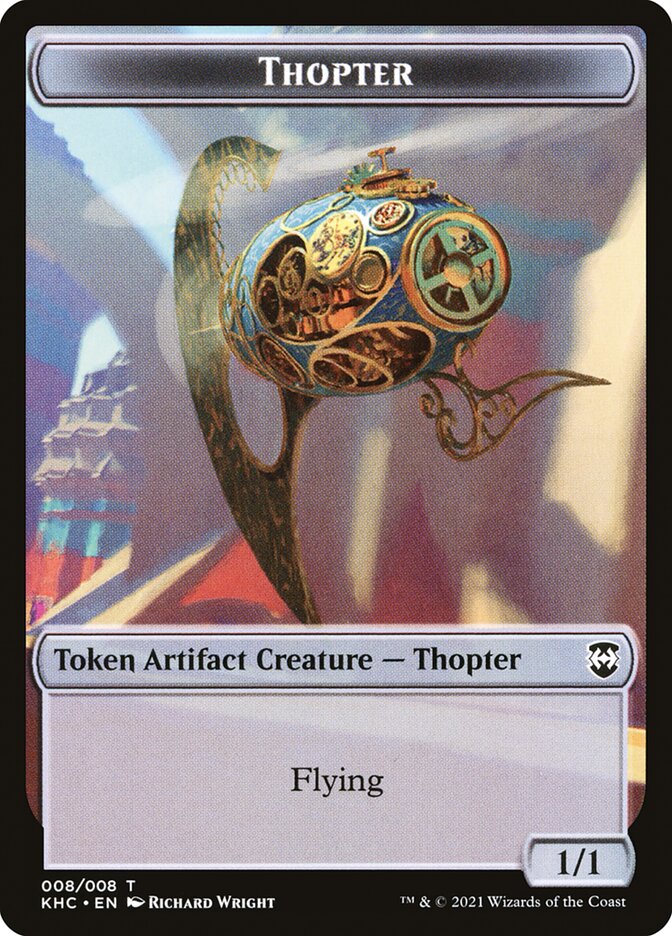 Dragon // Thopter Double-Sided Token [Kaldheim Commander Tokens] | GrognardGamesBatavia