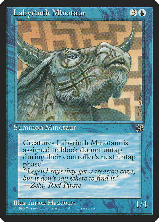 Labyrinth Minotaur (Zeki Flavor Text) [Homelands] | GrognardGamesBatavia