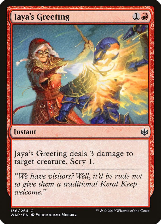 Jaya's Greeting [War of the Spark] | GrognardGamesBatavia