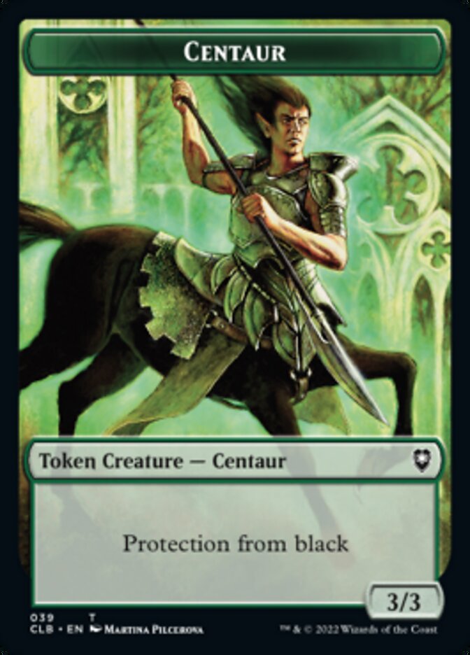 Horror // Centaur Double-Sided Token [Commander Legends: Battle for Baldur's Gate Tokens] | GrognardGamesBatavia