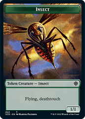 Insect // Human Warrior Double-Sided Token [Starter Commander Decks] | GrognardGamesBatavia