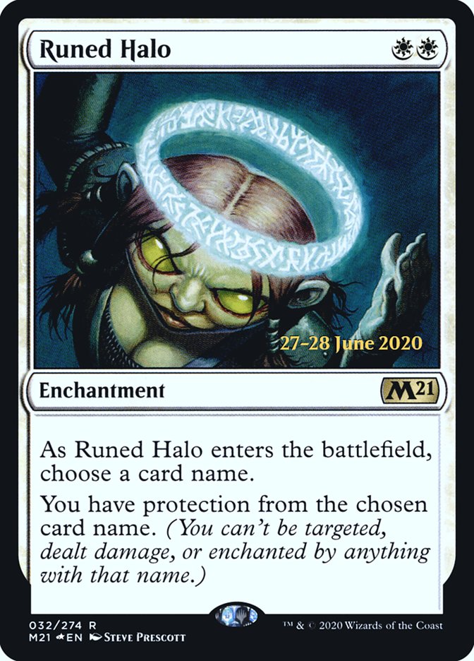 Runed Halo [Core Set 2021 Prerelease Promos] | GrognardGamesBatavia