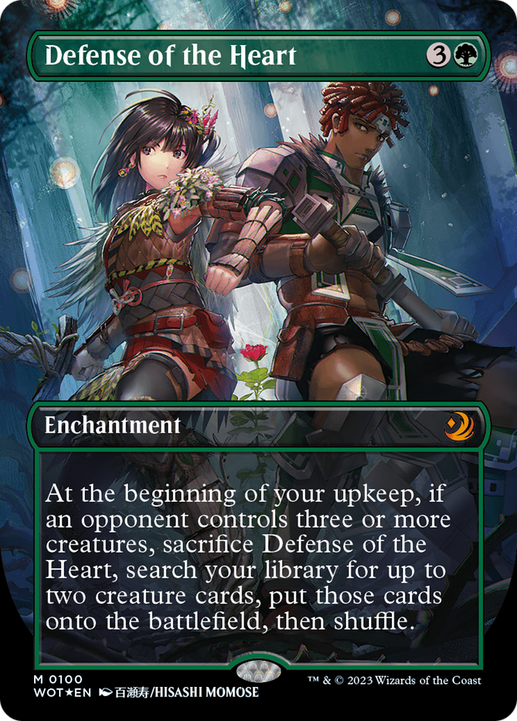 Defense of the Heart (Anime Borderless) (Confetti Foil) [Wilds of Eldraine: Enchanting Tales] | GrognardGamesBatavia