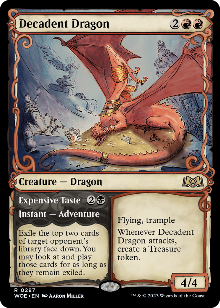 Decadent Dragon // Expensive Taste (Showcase) [Wilds of Eldraine] | GrognardGamesBatavia