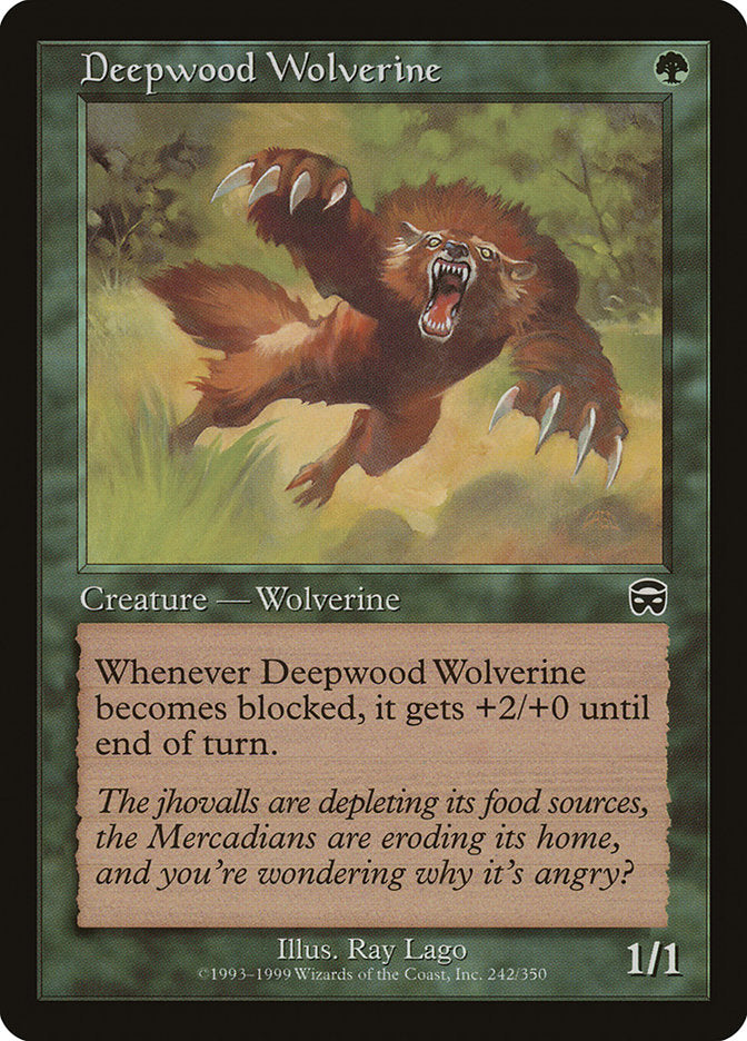 Deepwood Wolverine [Mercadian Masques] | GrognardGamesBatavia