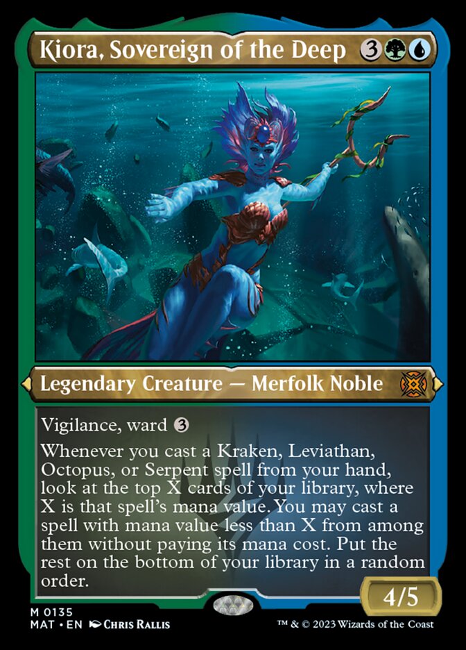 Kiora, Sovereign of the Deep (Foil Etched) [March of the Machine: The Aftermath] | GrognardGamesBatavia