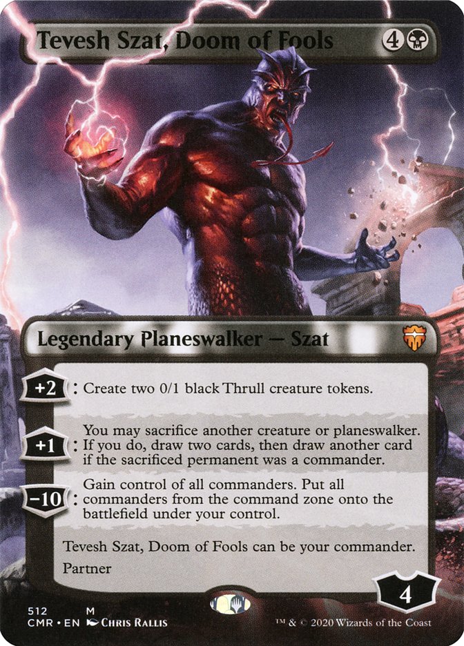 Tevesh Szat, Doom of Fools (Borderless) [Commander Legends] | GrognardGamesBatavia