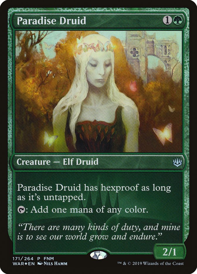 Paradise Druid (FNM) [War of the Spark Promos] | GrognardGamesBatavia