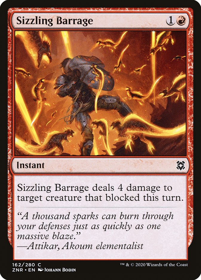 Sizzling Barrage [Zendikar Rising] | GrognardGamesBatavia