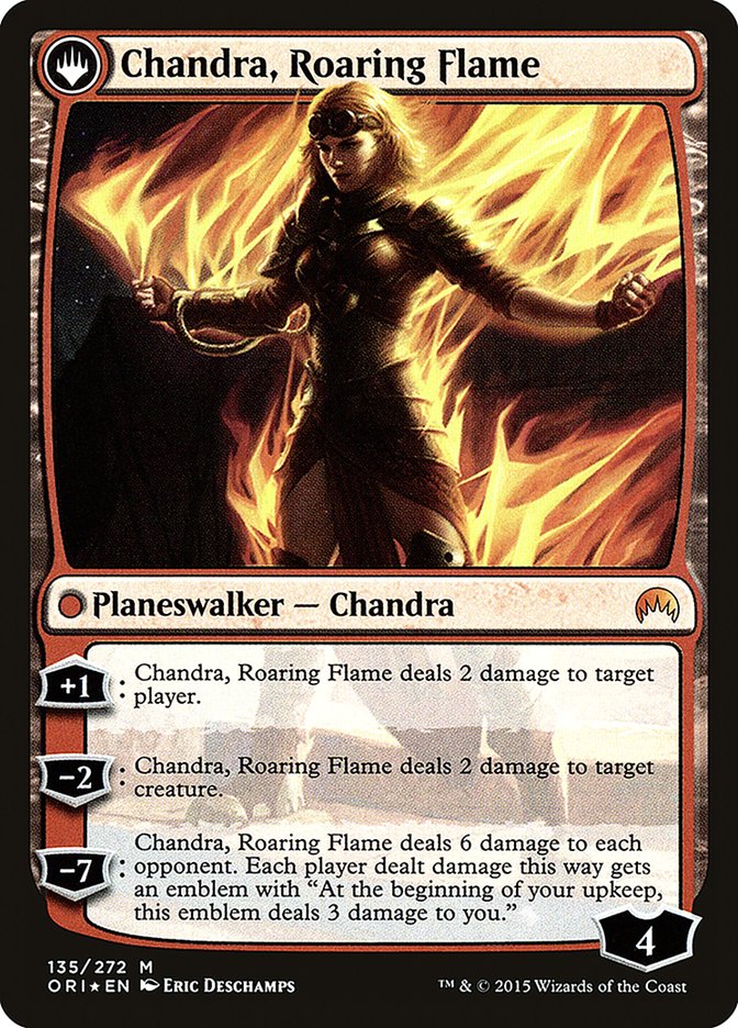 Chandra, Fire of Kaladesh // Chandra, Roaring Flame [Magic Origins Prerelease Promos] | GrognardGamesBatavia