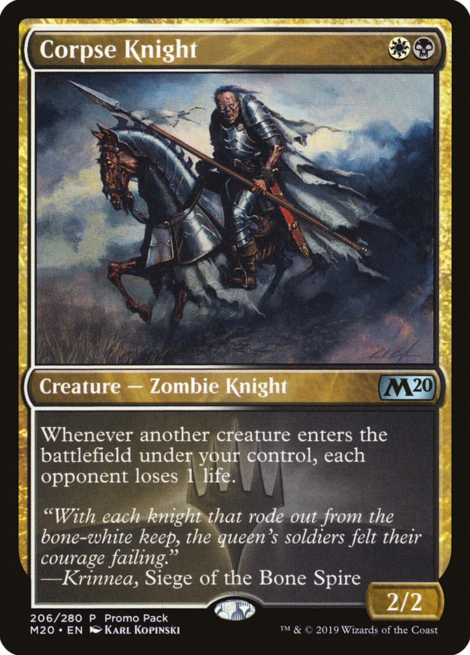 Corpse Knight (Promo Pack) [Core Set 2020 Promos] | GrognardGamesBatavia