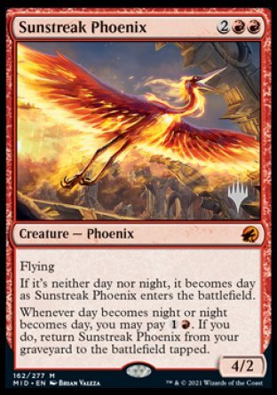 Sunstreak Phoenix (Promo Pack) [Innistrad: Midnight Hunt Promos] | GrognardGamesBatavia