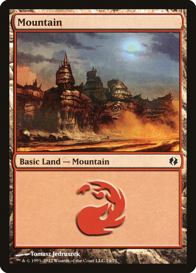 Mountain (74) [Duel Decks: Venser vs. Koth] | GrognardGamesBatavia