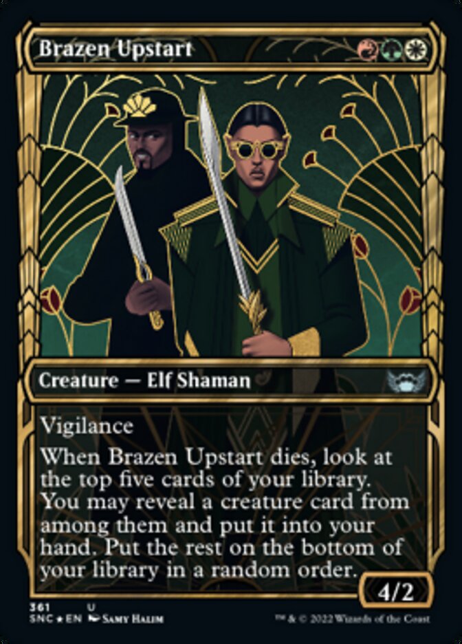 Brazen Upstart (Showcase Golden Age Gilded Foil) [Streets of New Capenna] | GrognardGamesBatavia