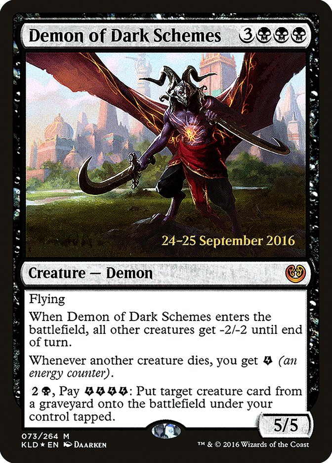 Demon of Dark Schemes [Kaladesh Prerelease Promos] | GrognardGamesBatavia