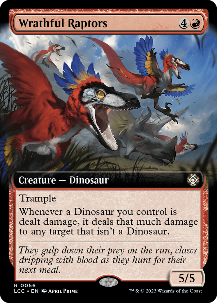 Wrathful Raptors (Extended Art) [The Lost Caverns of Ixalan Commander] | GrognardGamesBatavia