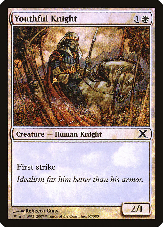 Youthful Knight (Premium Foil) [Tenth Edition] | GrognardGamesBatavia