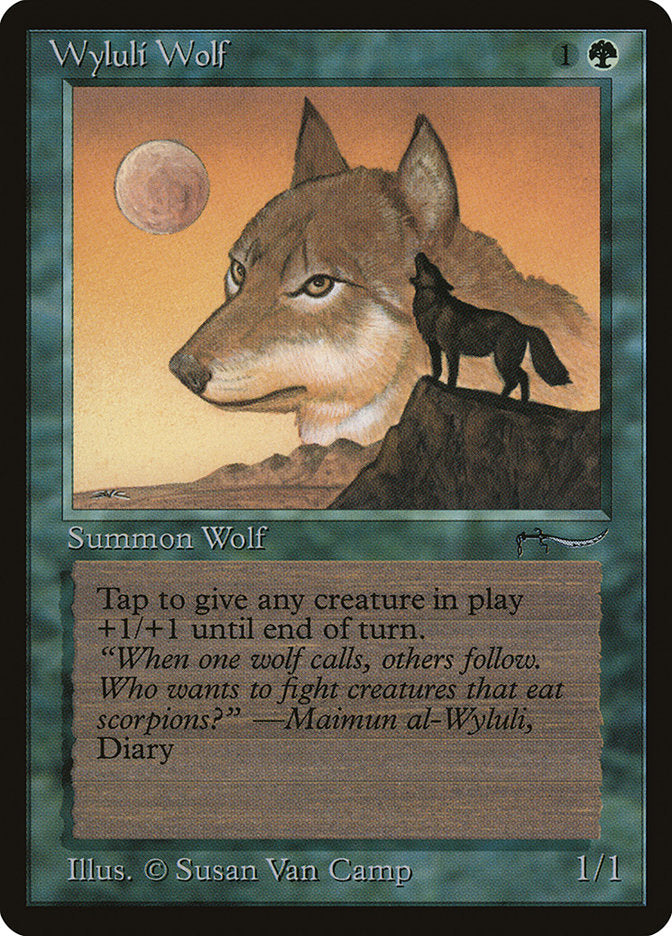 Wyluli Wolf (Dark Mana Cost) [Arabian Nights] | GrognardGamesBatavia