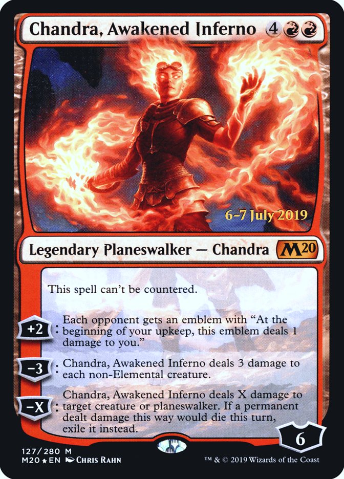 Chandra, Awakened Inferno [Core Set 2020 Prerelease Promos] | GrognardGamesBatavia