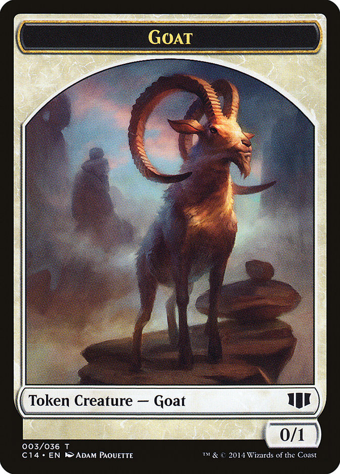 Goblin // Goat Double-Sided Token [Commander 2014 Tokens] | GrognardGamesBatavia