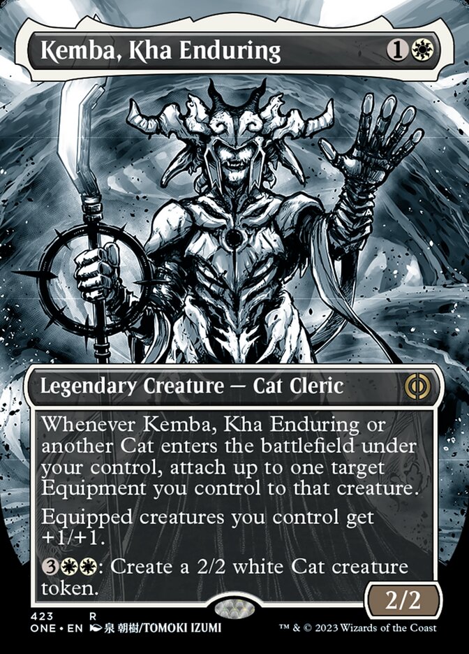 Kemba, Kha Enduring (Borderless Manga Step-and-Compleat Foil) [Phyrexia: All Will Be One] | GrognardGamesBatavia