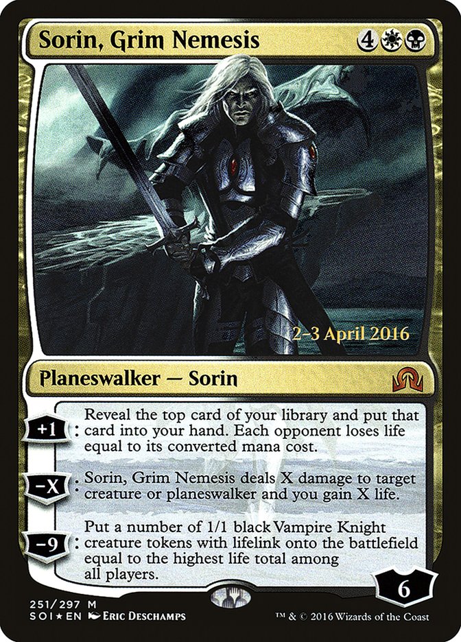 Sorin, Grim Nemesis [Shadows over Innistrad Prerelease Promos] | GrognardGamesBatavia