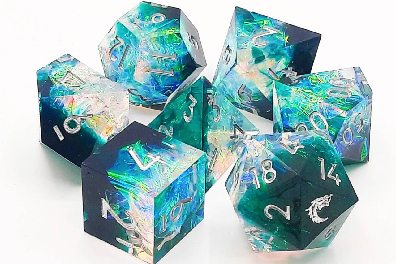 Sharp Edged Dice - Emerald Forest Dice Set | GrognardGamesBatavia