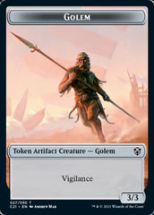 Golem (027) // Thopter Double-Sided Token [Commander 2021 Tokens] | GrognardGamesBatavia