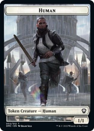 Human // Snake Double-Sided Token [Dominaria United Commander Tokens] | GrognardGamesBatavia