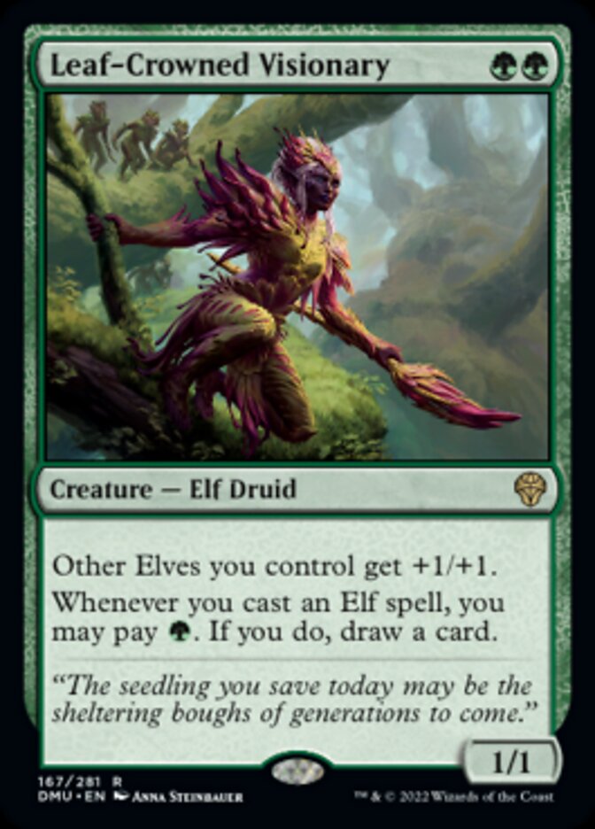 Leaf-Crowned Visionary [Dominaria United] | GrognardGamesBatavia