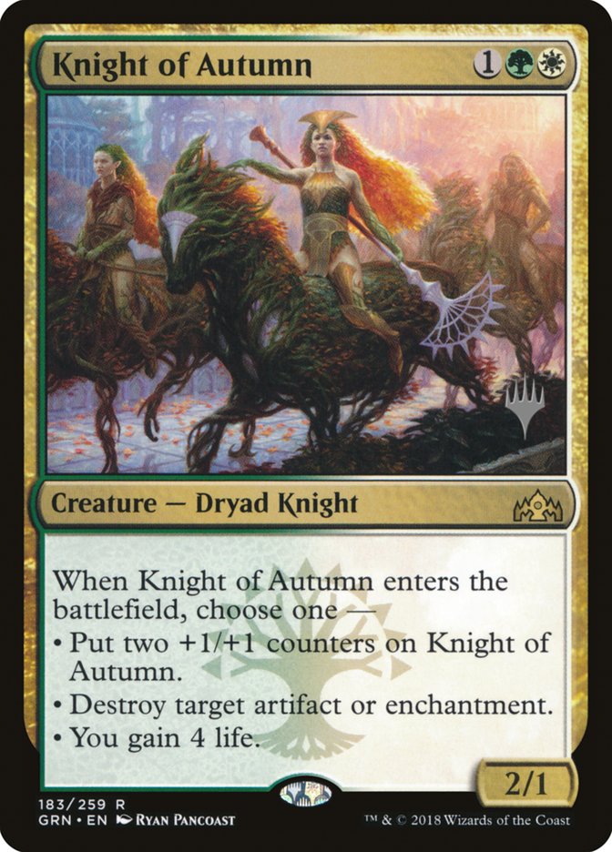 Knight of Autumn (Promo Pack) [Guilds of Ravnica Promos] | GrognardGamesBatavia