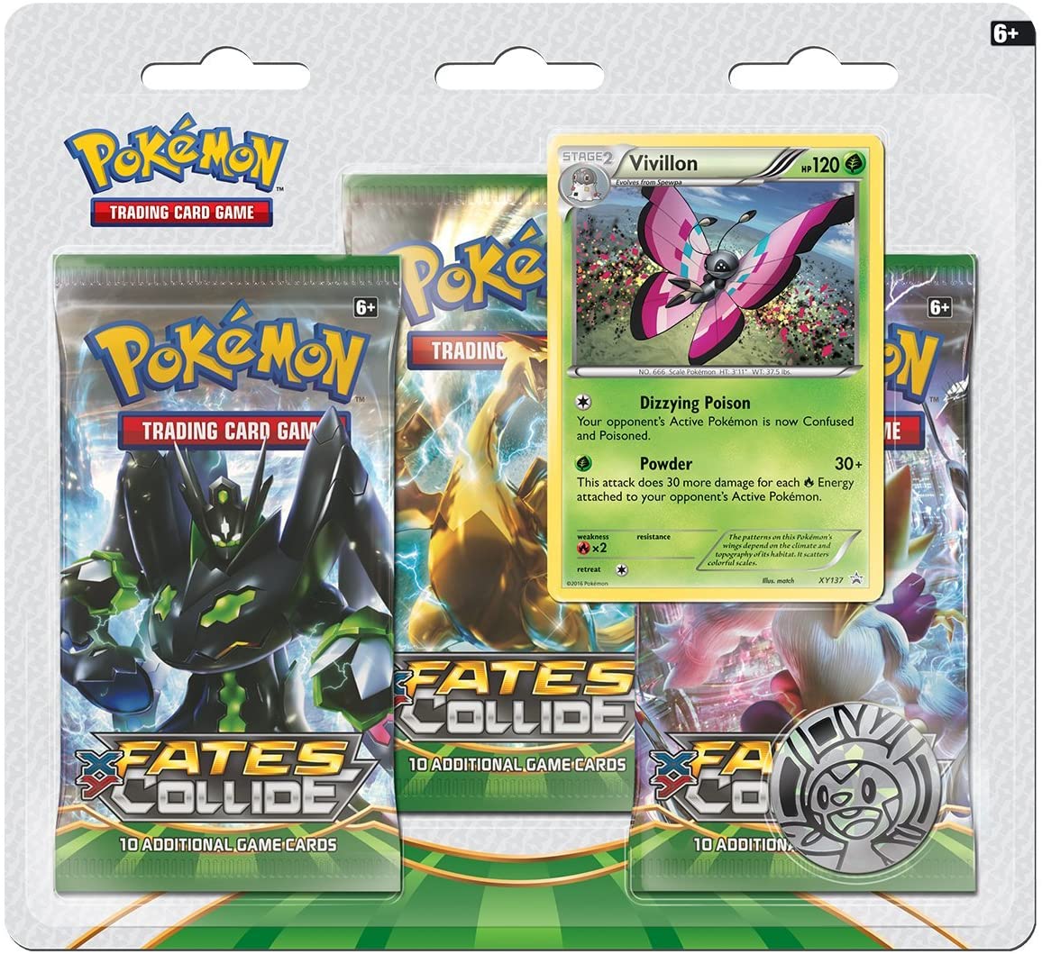 XY: Fates Collide - 3-Pack Blister (Vivillon) | GrognardGamesBatavia