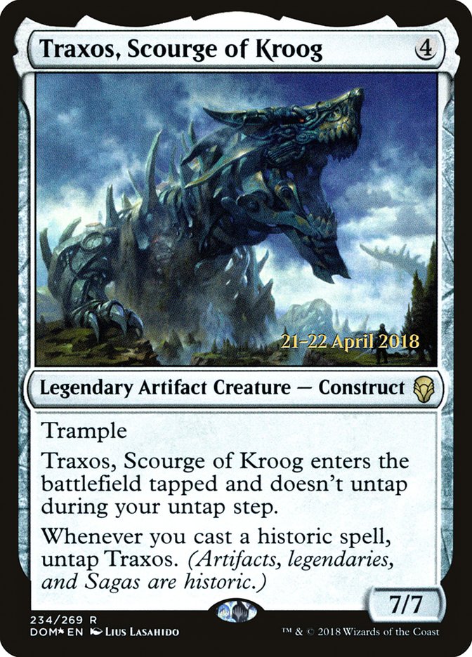 Traxos, Scourge of Kroog [Dominaria Prerelease Promos] | GrognardGamesBatavia