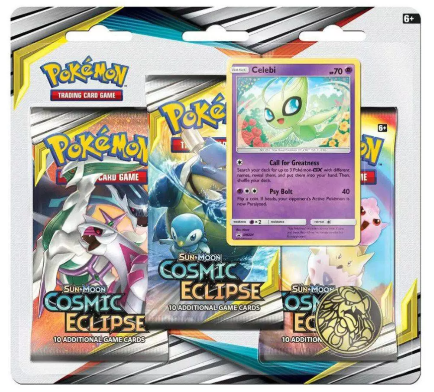 Sun & Moon: Cosmic Eclipse - 3-Pack Blister (Celebi) | GrognardGamesBatavia