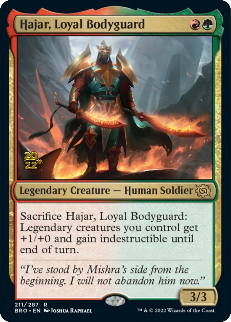 Hajar, Loyal Bodyguard [The Brothers' War Prerelease Promos] | GrognardGamesBatavia