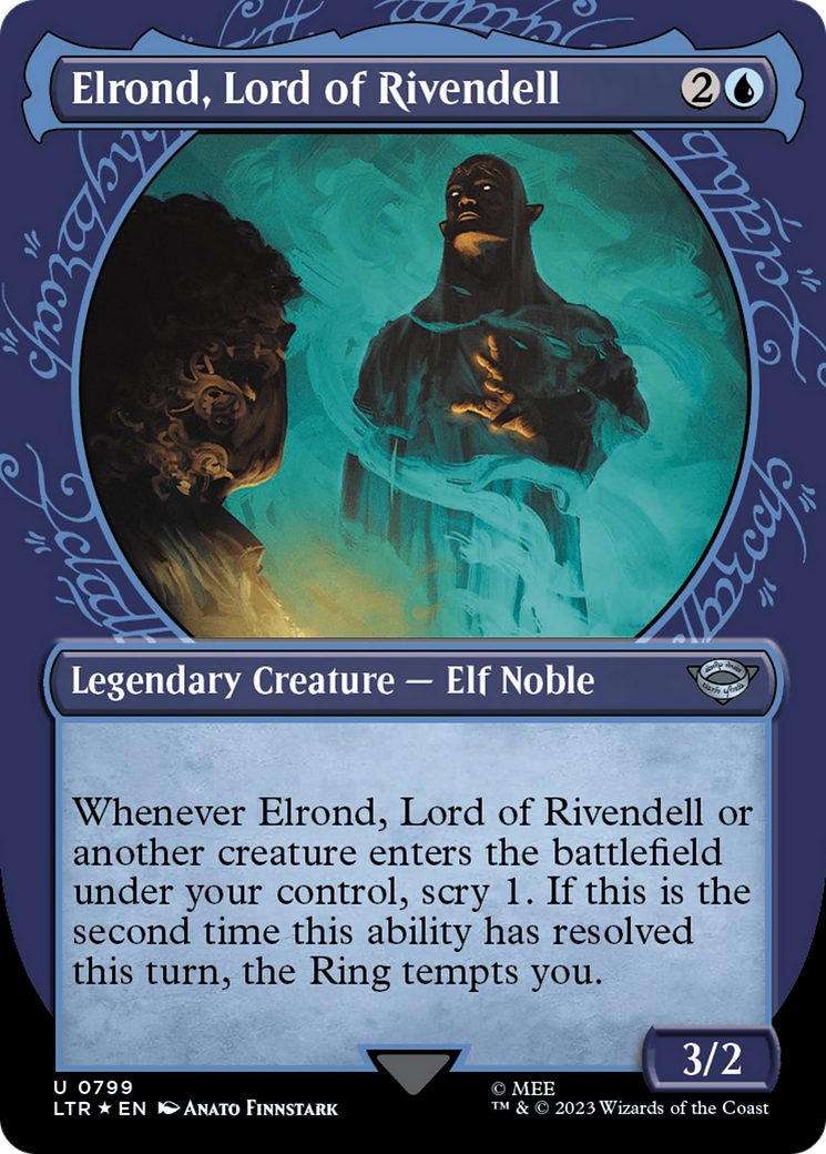 Elrond, Lord of Rivendell (Showcase) (Surge Foil) [The Lord of the Rings: Tales of Middle-Earth] | GrognardGamesBatavia