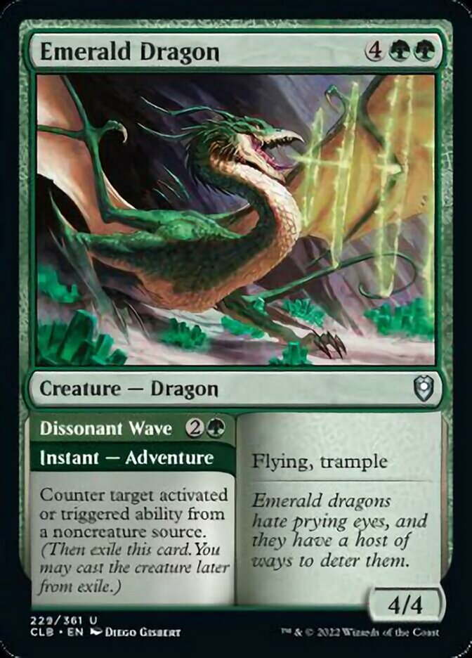 Emerald Dragon // Dissonant Wave [Commander Legends: Battle for Baldur's Gate] | GrognardGamesBatavia