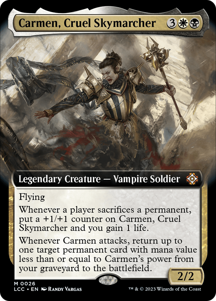 Carmen, Cruel Skymarcher (Extended Art) [The Lost Caverns of Ixalan Commander] | GrognardGamesBatavia