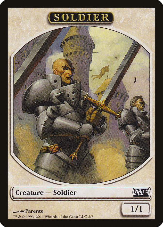 Soldier Token [Magic 2012 Tokens] | GrognardGamesBatavia