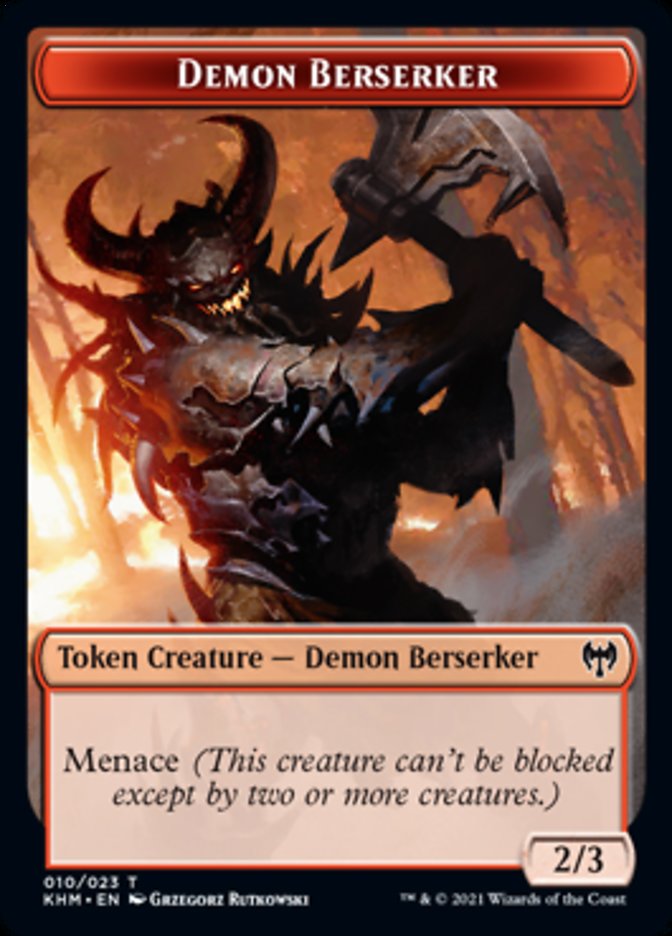 Demon Berserker Token [Kaldheim Tokens] | GrognardGamesBatavia