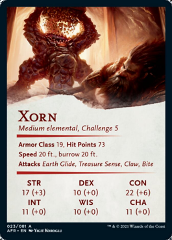 Xorn Art Card [Dungeons & Dragons: Adventures in the Forgotten Realms Art Series] | GrognardGamesBatavia