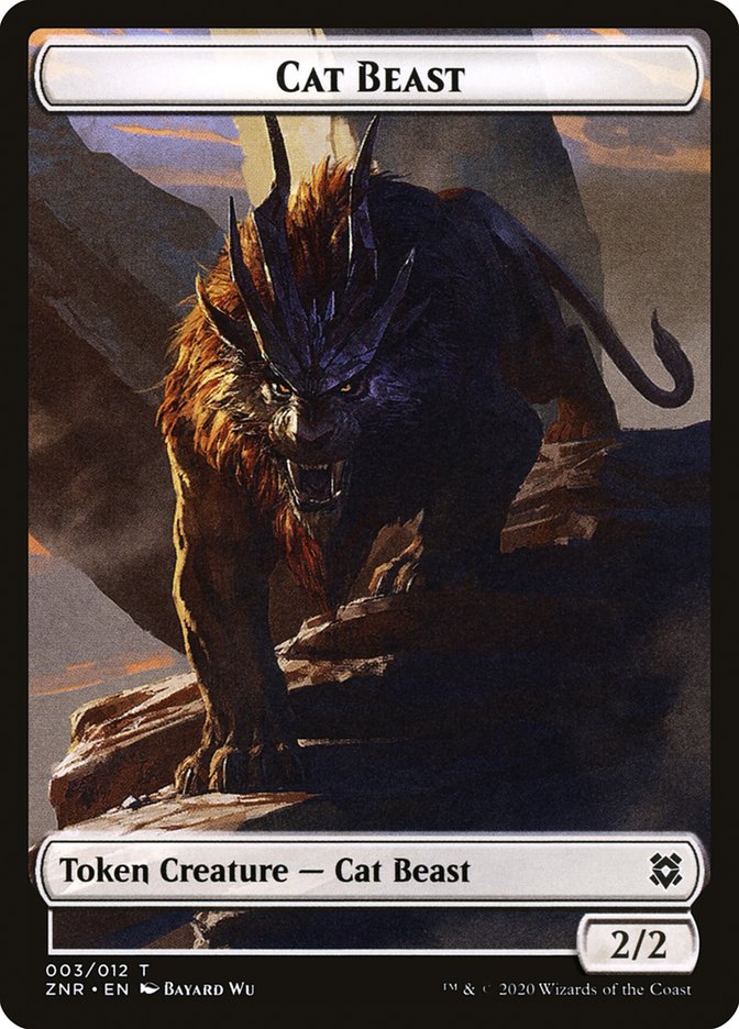 Cat Beast Token [Zendikar Rising Tokens] | GrognardGamesBatavia