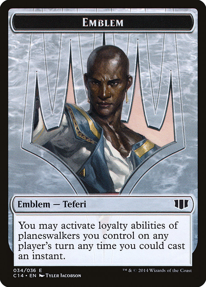 Teferi, Temporal Archmage Emblem // Zombie (011/036) Double-Sided Token [Commander 2014 Tokens] | GrognardGamesBatavia