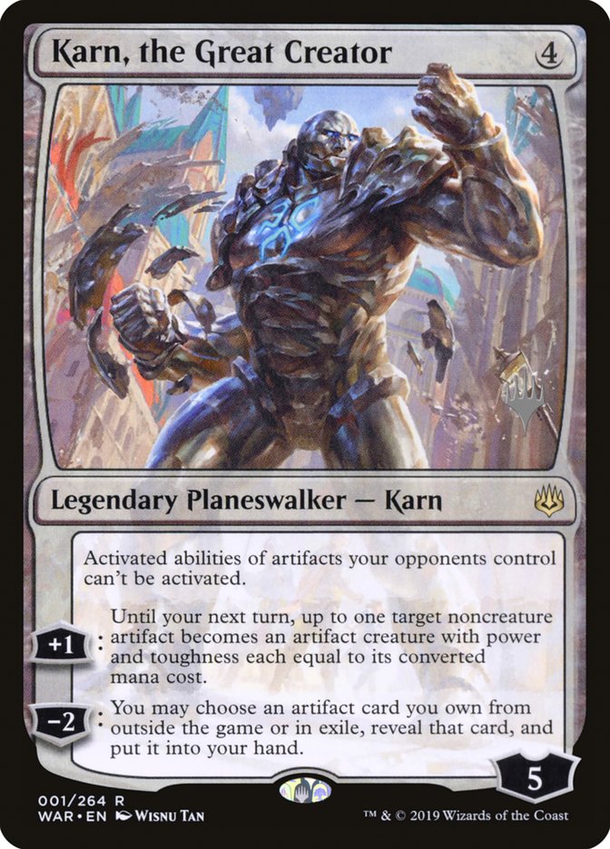 Karn, the Great Creator (Promo Pack) [War of the Spark Promos] | GrognardGamesBatavia