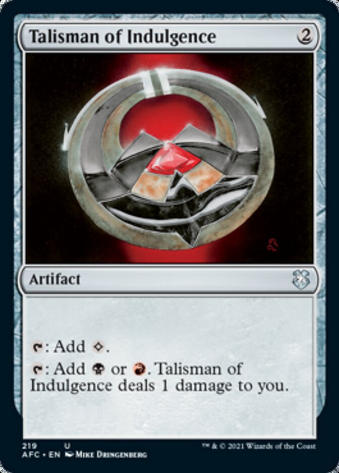 Talisman of Indulgence [Dungeons & Dragons: Adventures in the Forgotten Realms Commander] | GrognardGamesBatavia